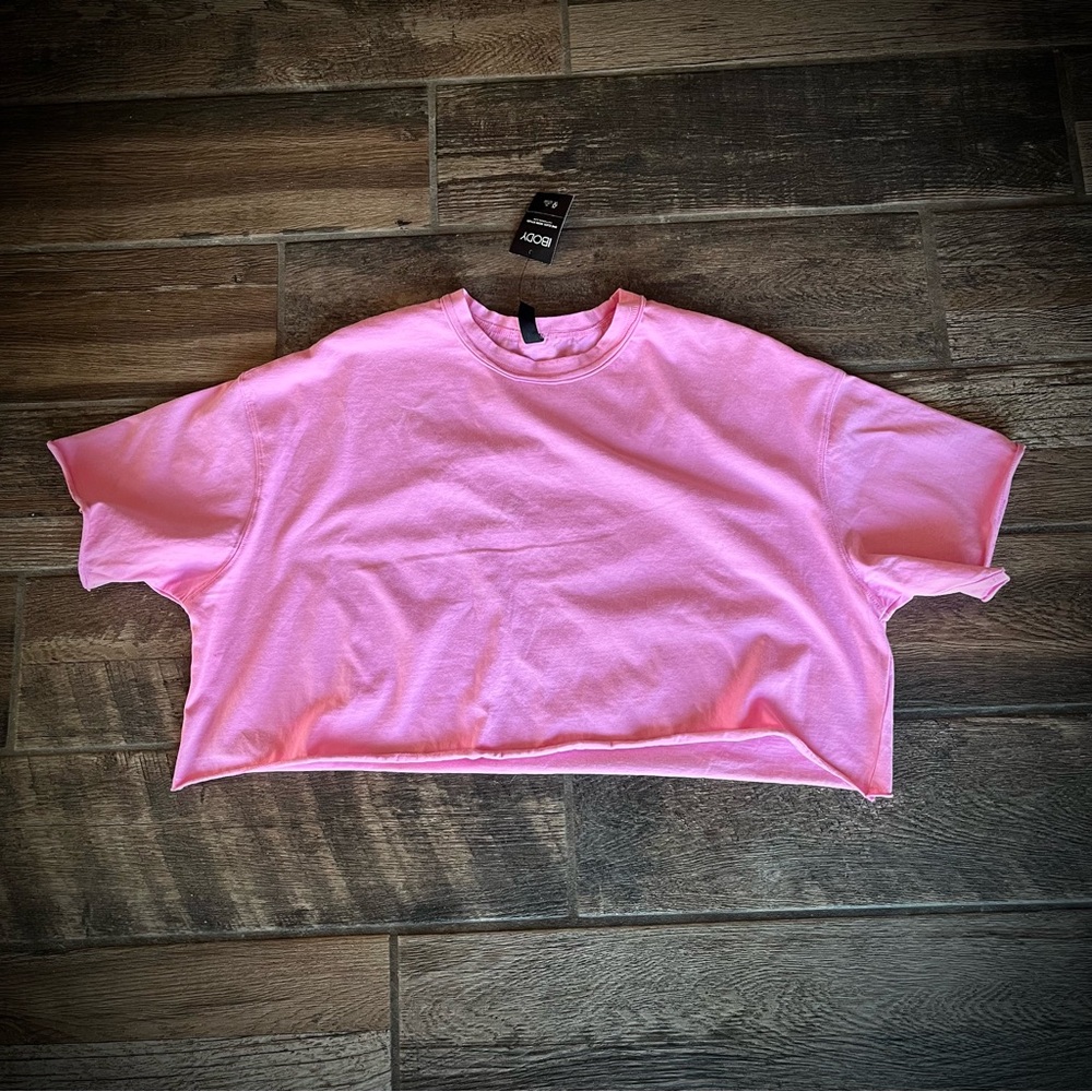 Cotton On Body oversized cropped t shirt top pink Body Wellness Club S